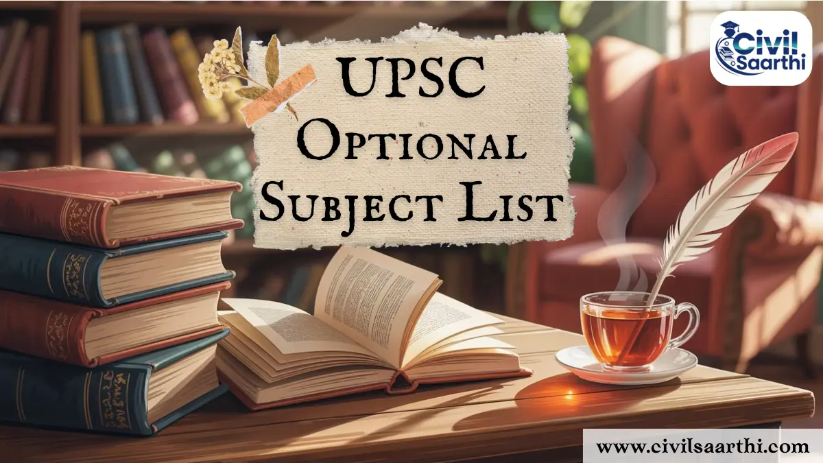 UPSC Optional Subject List