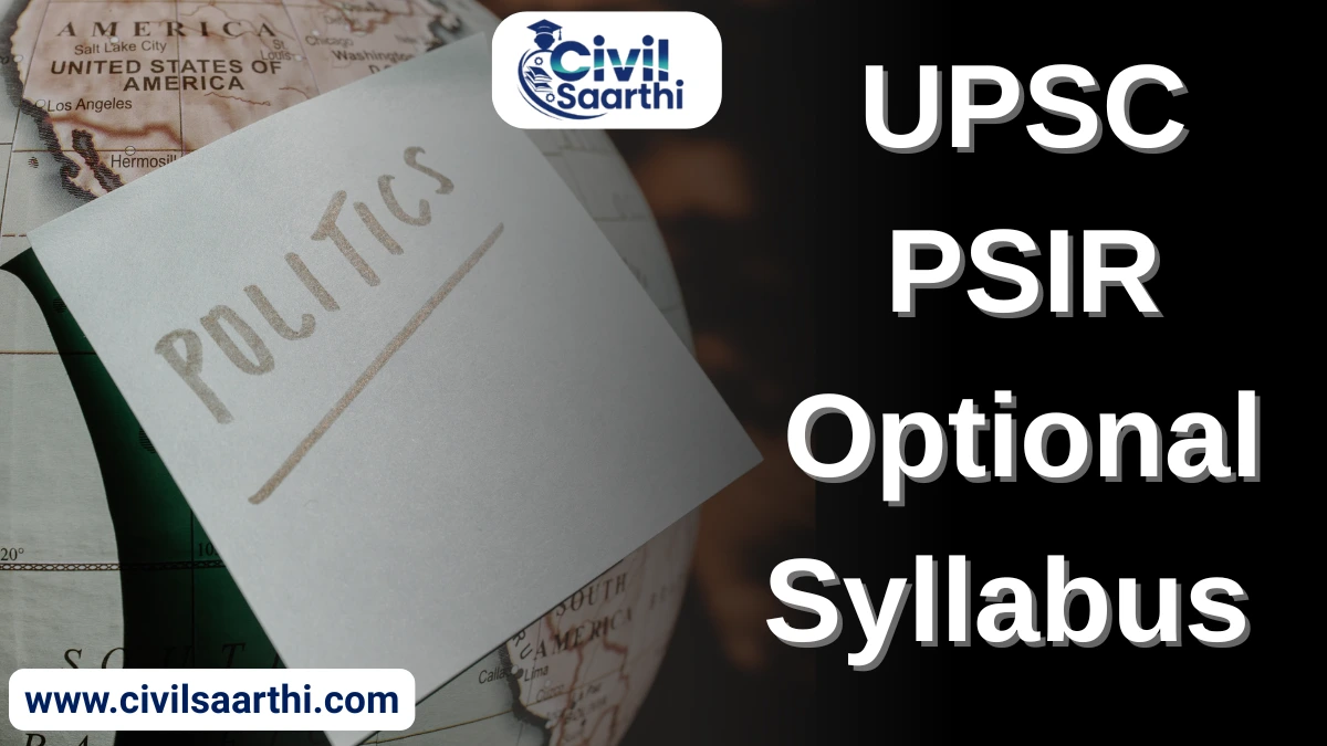 UPSC PSIR Optional Syllabus
