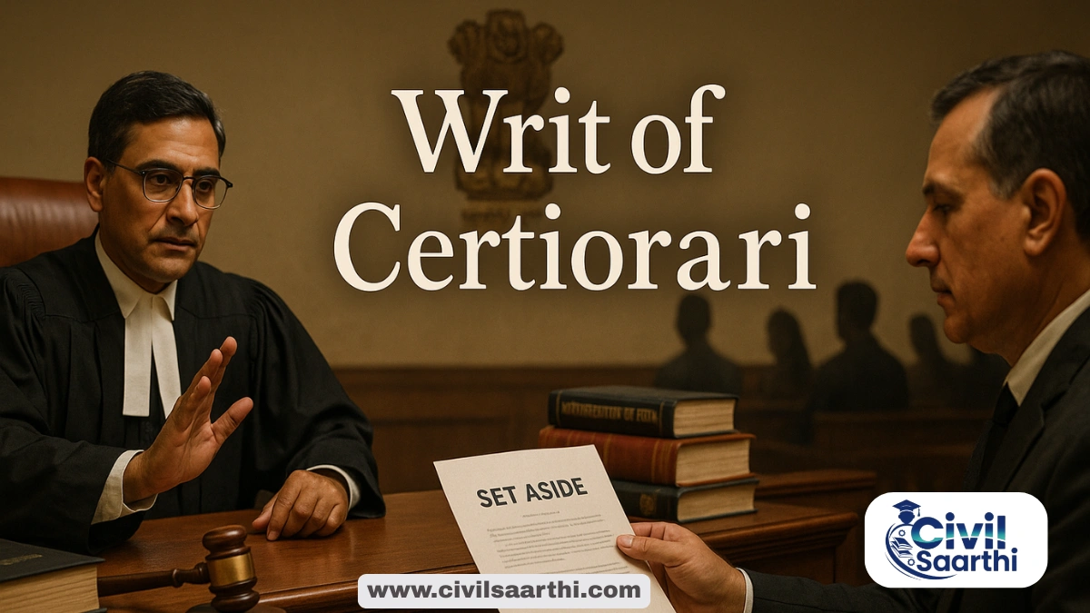 Writ of Certiorari of Article 32 of Indian Constitution