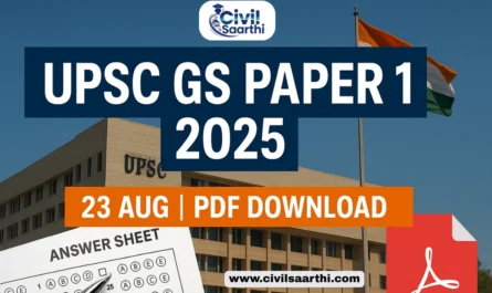 UPSC Mains GS Paper 1 2025 PDF Download