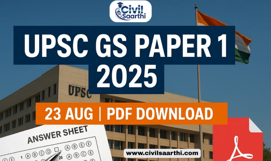 UPSC Mains GS Paper 1 2025 PDF, Download Link, Steps