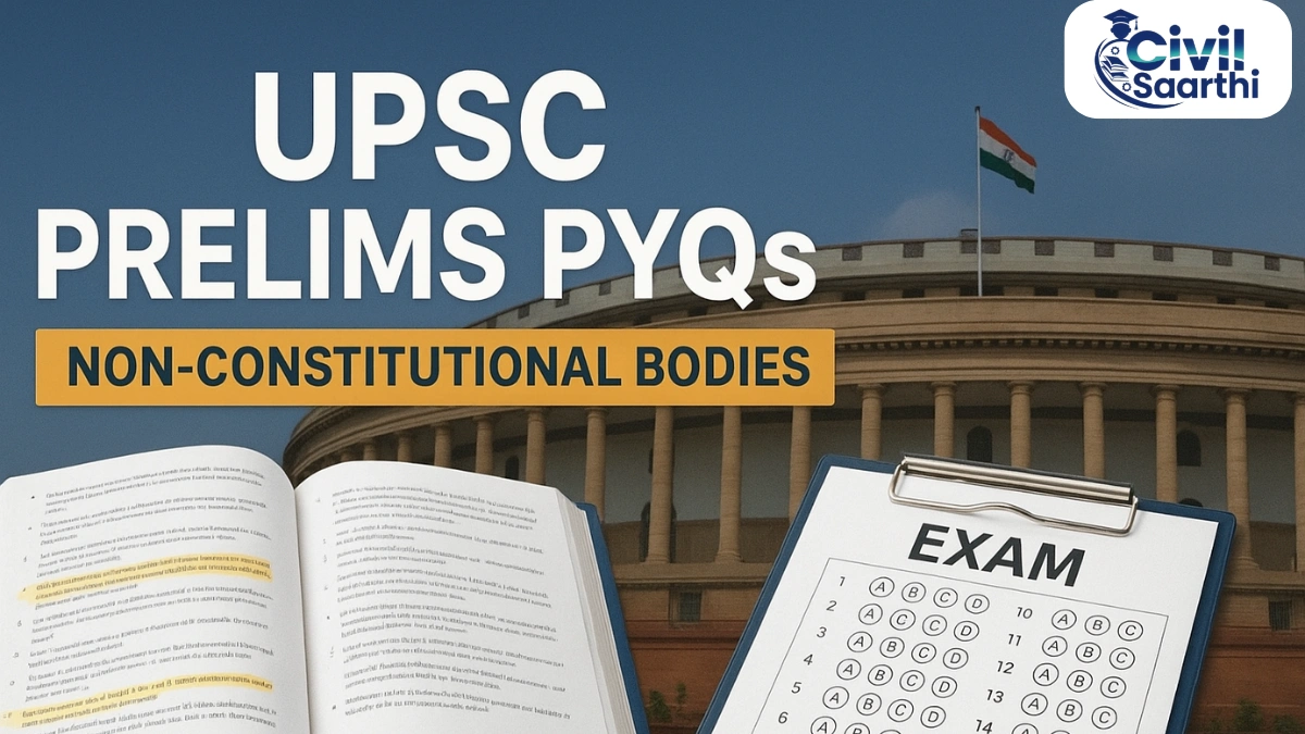 UPSC Prelims Polity Topic-wise PYQs on Non Constitutional Bodies 2025-1995 1 UPSC Prelims Polity Topic-wise PYQs on Non Constitutional Bodies 2025-1995