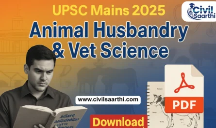 UPSC Animal Husbandry and Veterinary Science Optional Paper 2025 PDF