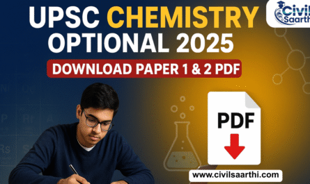 UPSC Chemistry Optional Paper 2025