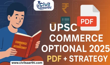 UPSC Commerce and Accountancy Optional Paper 2025 Download PDF
