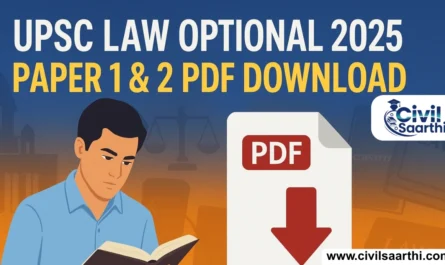 UPSC Law Optional Paper 2025