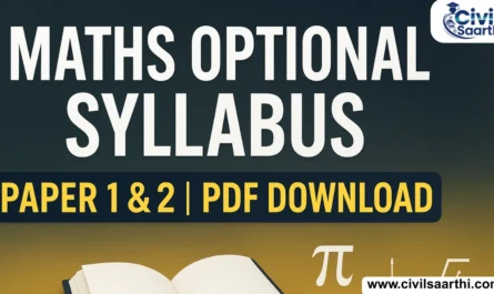 UPSC Maths Optional Syllabus 2025 PDF Download for Paper 1 & 2