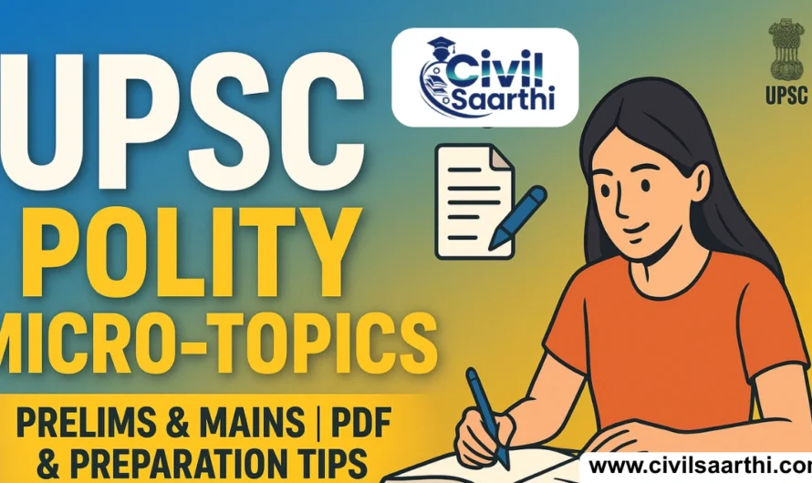 UPSC Polity Micro-topics Syllabus, Download PDF, Prelims and Mains