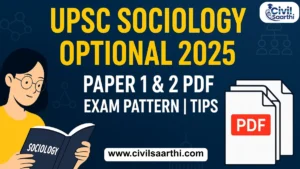 UPSC Sociology Optional Paper 2025 Download PDF