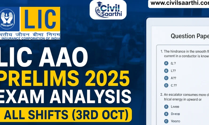 LIC AAO Prelims Exam Analysis 2025 (3rd October All Shifts), Difficulty Level, Good Attempts 1 LIC AAO Prelims Exam Analysis 2025 (3rd October All Shifts), Difficulty Level, Good Attempts
