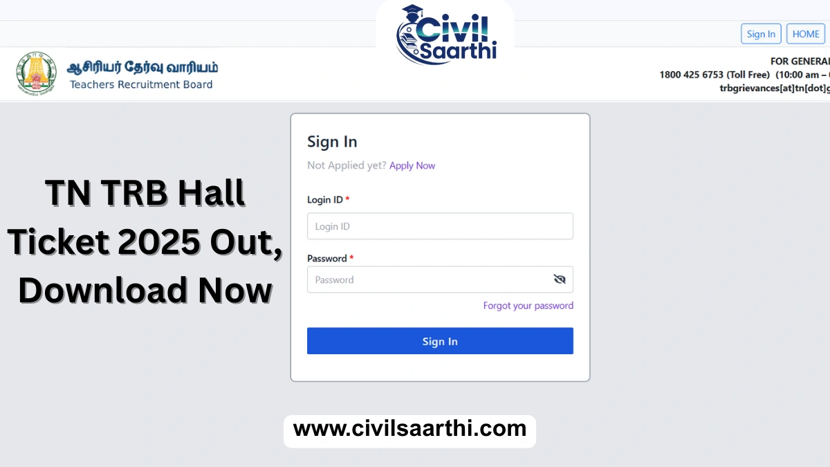 TN TRB Hall Ticket 2025 Out, Download Now, Steps, Details Mentioned, Exam Date 1 TN TRB Hall Ticket 2025 Out, Download Now, Steps, Details Mentioned, Exam Date