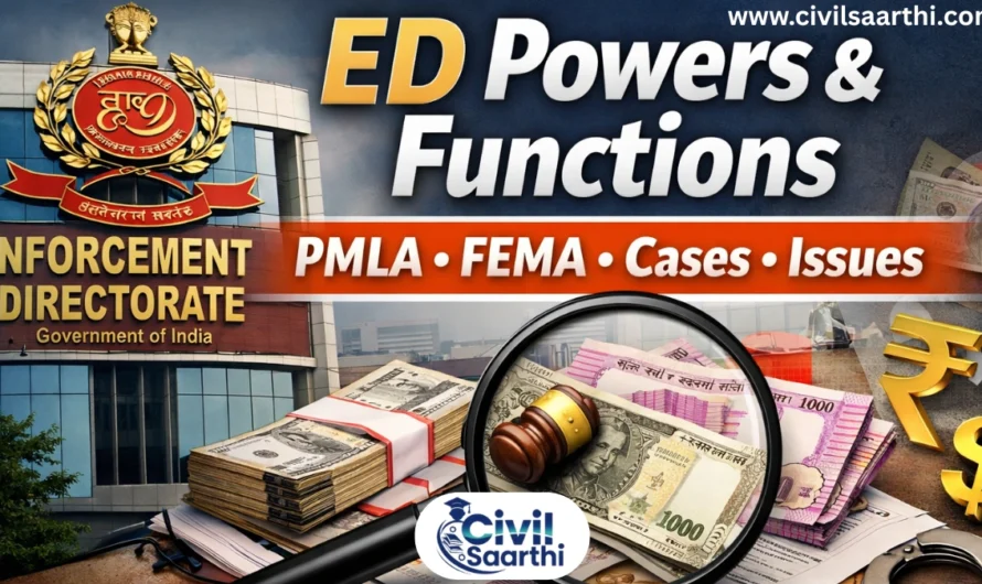 Enforcement Directorate(ED), Powers, Functions, Cases, Issues