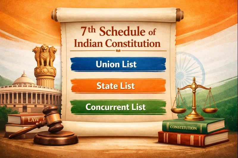 7th Schedule of Indian Constitution, Provisions, Union, State & Concurrent List 1 7th Schedule of Indian Constitution