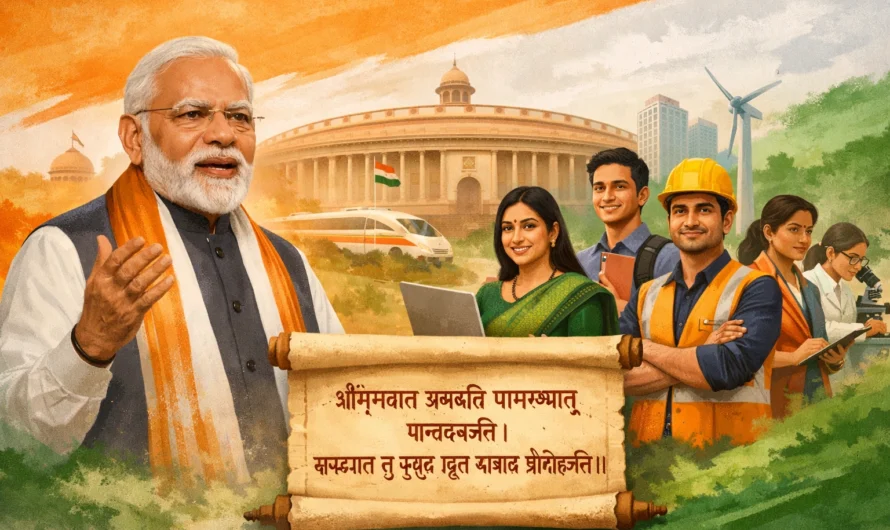 Prime Minister Shares Sanskrit Subhashitam Highlighting the Power of Self-Confidence for Viksit Bharat