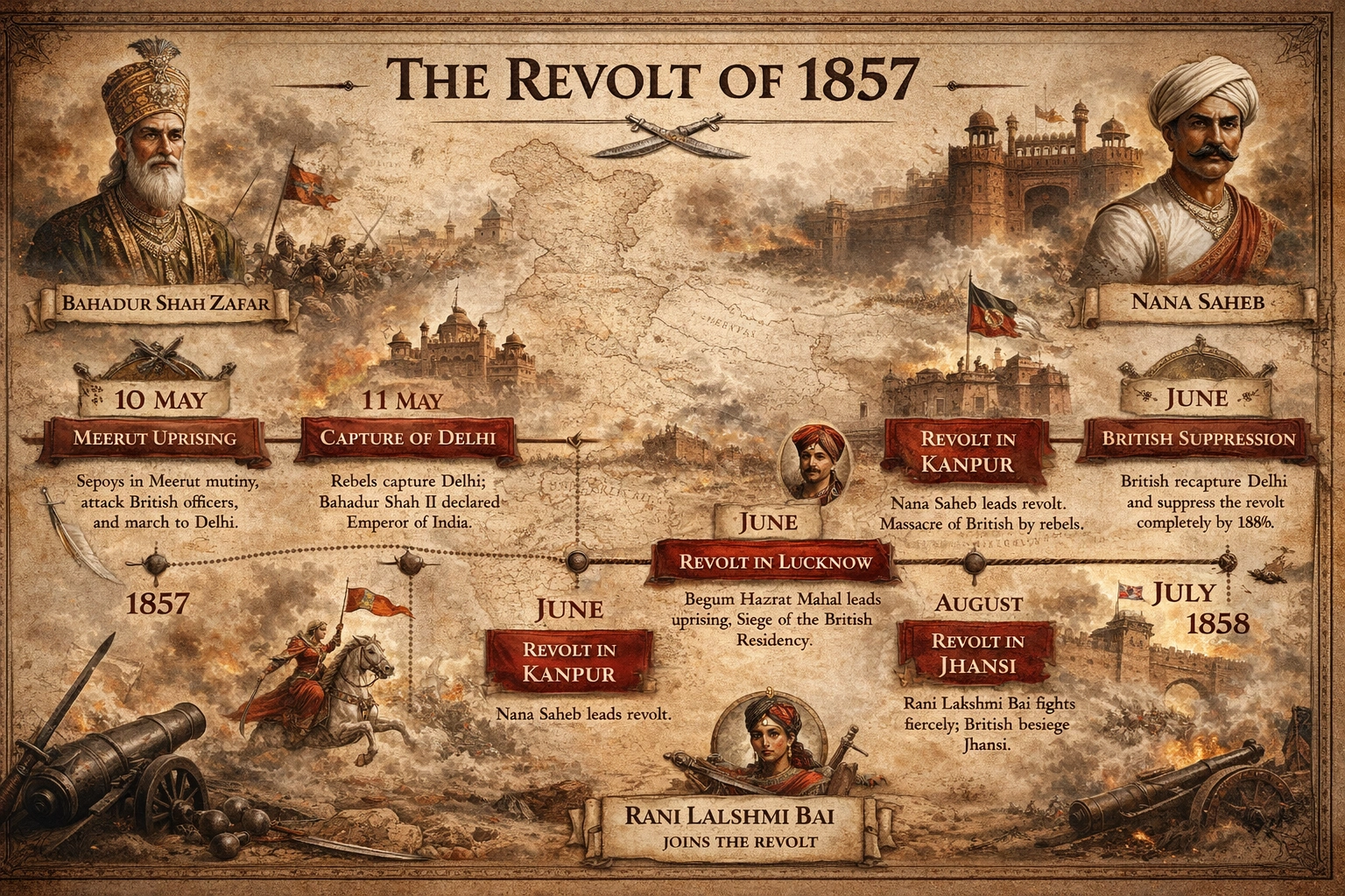 Revolt of 1857 Timeline