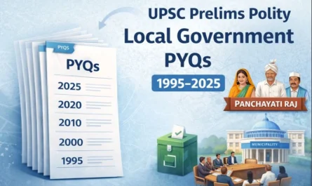 UPSC Prelims Polity Topic-wise PYQs on Local Government 2025-1995